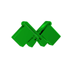 Green Flag icon isolated on transparent background. Location marker symbol.