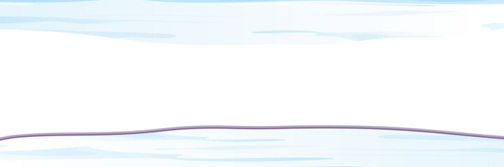 vector winter horizontal banner with snow caps isolated on white background. winter snow border or frame for winter sale or christmas banner design template.