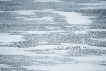 ice covered pavement