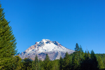 Mt. Hood a stratovolcano in the Cascade Volcanic Arc in Oregon, USA