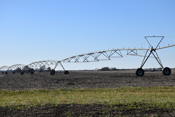 Irrigation System in a Cultivated Farm Field