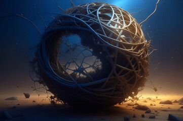 A magical tangle. Another dimension. Fiction. AI