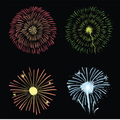 Happy new year Firecracker graphic Firework Chinese new year elements