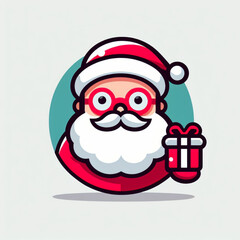 santa claus offering gift