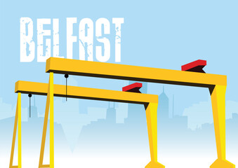 Naklejka premium Vector illustration of Harland & Wolff, Belfast