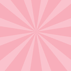 Retro vintage starburst or sunburst in pink color background, cute pastel vintage pattern