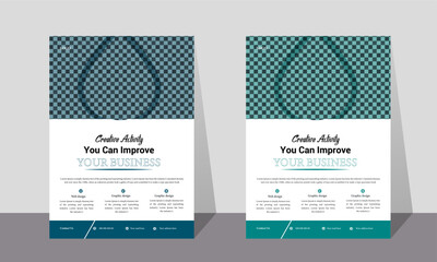 modern business flyer design template.