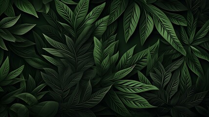 Abstract Background of Nature Pattern in dark green Colors. Minimal Wallpaper