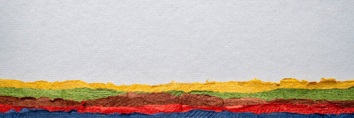 abstract landscape panorama - a collection of handmade textured art papers