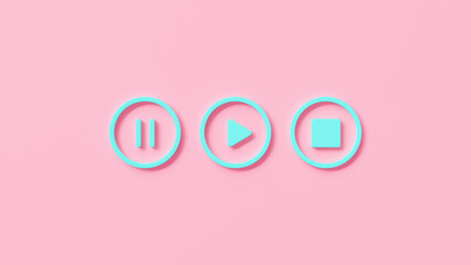 미디어 플레이어 버튼 아이콘  Media Player Button icon