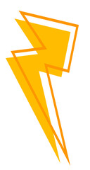 Yellow Lightning Illustration Isolated Vector