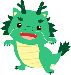 Fototapeta premium Chinese new year of dragon cute cartoon character 