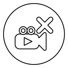 Obraz premium video line icon 2