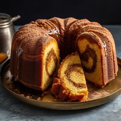 Bolo mesclado de natal, sabores baunilha e chocolate. sobremesa de celebração dos feriados de fim de ano.