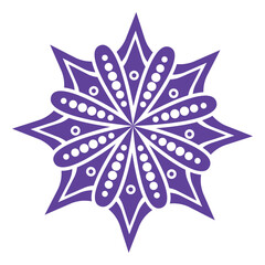 Monochrome mandala pattern Vector illustration