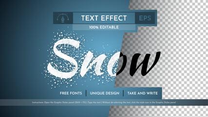 Snowstorm - Editable Text Effect, Font Style