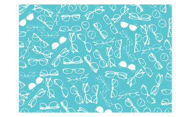 Eyeglasses - Glasses Pattern Background