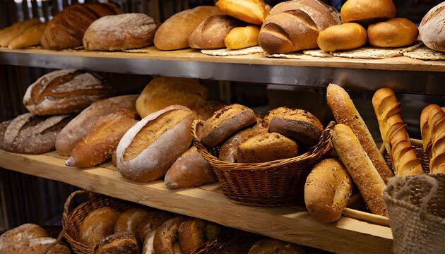 vintage, B&auml;ckerei, sortiment, Auswahl, neu, hintergrund, Konzept, brot, backwaren