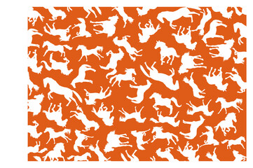 Horse Silhouette Pattern Background