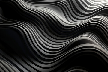 Sinusoidal minimalist wallpaper, greyscale Furniture