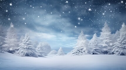 Fototapeta na wymiar Winter Wallpaper, background breathtaking views and falling snowflakes