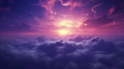 deep purple magenta violet sky with clouds background
