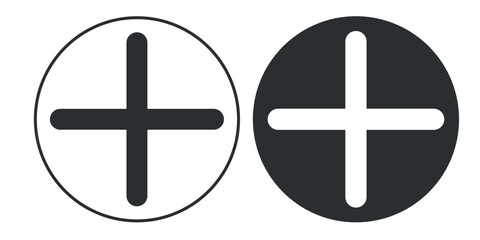 Obraz premium Simple Plus icon vector illustration.