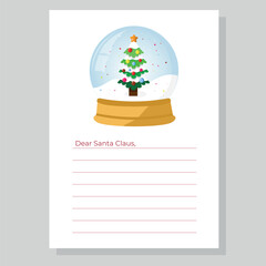 Letter template for Santa Claus