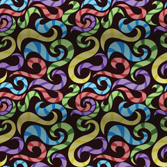 Vector background illustration with non-continuous abstract line pattern in full color.	