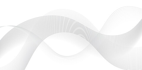 Abstract wavy grey stream element design on transparent background isolated.Abstract business wave curve lines background.Modern template abstract design flowing particles wave Digital frequency trac.