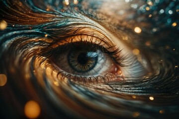 Futuristic image of the human eye