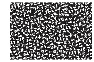 Fototapeta premium Wolf Silhouette Pattern Background