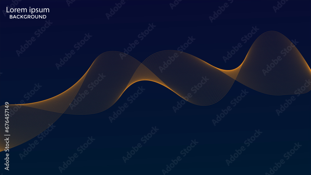 Wall mural abstract wave dark and red background vector
