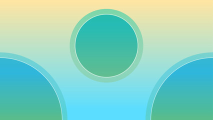 3D background geometric light dark green yellow abstract modern deep circle portal hole gradient