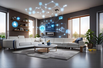 Smart home uses modern technology including the internet of things to feature various connected devices