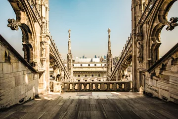 Rolgordijnen Roof of Milan Cathedral Duomo di Milano © Elena