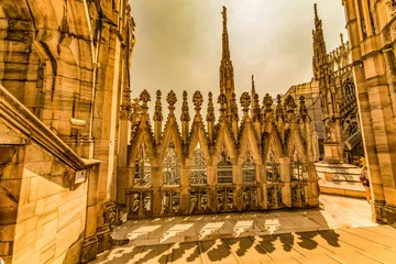 Foto auf Acrylglas Antireflex Roof of Milan Cathedral Duomo di Milano © Elena