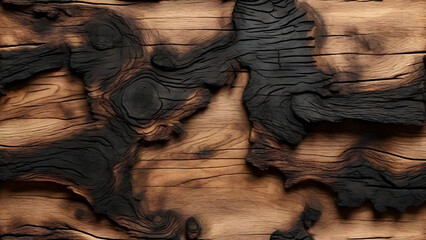 Burned wood texture background