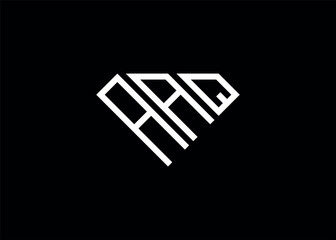 Modern letter A A Q diamond shape logo And initial monogram A A Q letter logo vector template