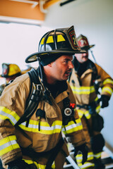 firefighter in action