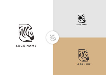 Minimal zebra logo design concept