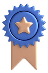 Bestseller badge. 3D badge. 3D illustration.