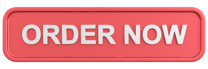 Order now button. 3D illustration.