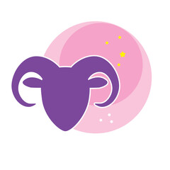 Isolated aries animal silhouette zodiac sign Vector