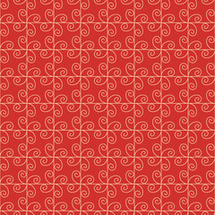 Cardinal Red and peach tile geometric pattern in a seamless background pattern for wallpaper, graphics, backdrop designs.