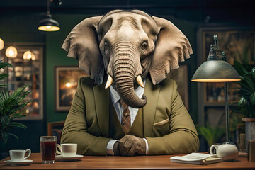 The proverbial and literal elephant in the room - obrazy, fototapety, plakaty