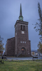 Fototapeta na wymiar Narvik Church in the Norwegian Arctic town