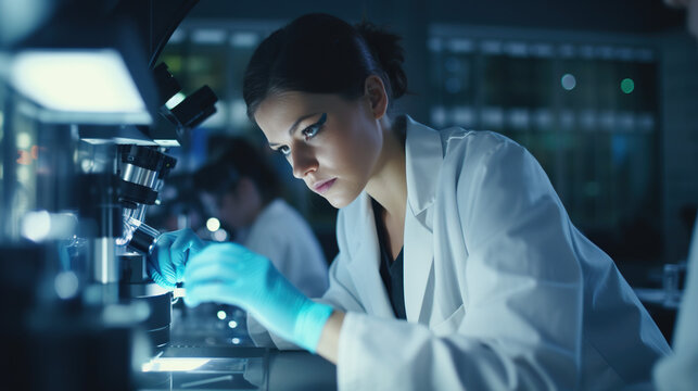 Medical Development Laboratory Caucasian Female Scientis