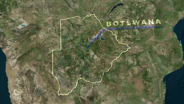 Botswana World Map