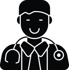 doctor glyph icon design style